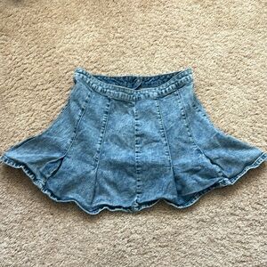 Denim swing skirt